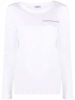Brunello Cucinelli t-shirt à ornements métalliques - Blanc
