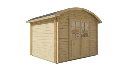 Blokhut - Tuinhuis Klair | 28 mm | vuren grijs geïmpregneerd