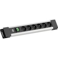 Bachmann BM005932 Stekkerdoos met schakelaar Grijs, Zwart Randaarde stekker 1 stuk(s)