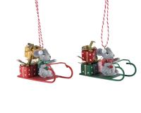 Figuur polyresin l4b5.5h9 cm rood a2 kerst - Decoris