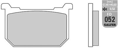 GALFER Brake pad fd052 g1054 organic