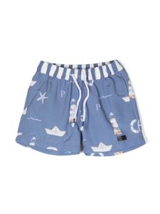 Patachou short de bain à patch logo - Bleu