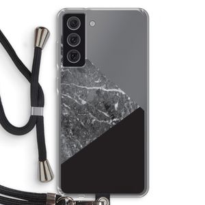 Combinatie marmer: Samsung Galaxy S21 FE Transparant Hoesje met koord