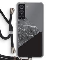 Combinatie marmer: Samsung Galaxy S21 FE Transparant Hoesje met koord