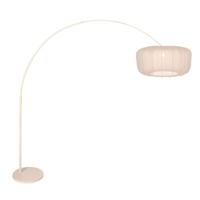 Steinhauer Booglamp zandbruinVela Lino met crème kap Ø60cm - 4678CR