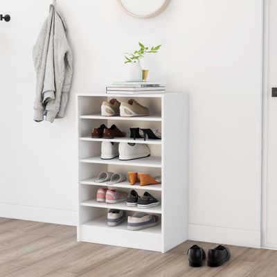 VidaXL Schoenenkast 60x35x92 cm bewerkt hout wit