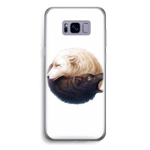 Yin Yang Wolves: Samsung Galaxy S8 Transparant Hoesje