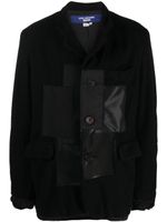 Junya Watanabe MAN blazer en laine à design patchwork - Noir Junya Watanabe MAN blazer en laine à design patchwork - Noir