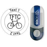 TFTC Fiets - Stempel met tekst, rond Ø 25mm (Nr. 15) TFTC Fiets - Stempel met tekst, rond Ø 25mm (Nr. 15)