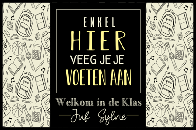 Veeg je voeten vinyl vloerkleed met naam