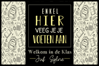 Veeg je voeten vinyl vloerkleed met naam Veeg je voeten vinyl vloerkleed met naam