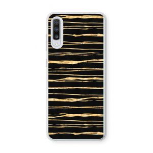 Gouden strepen: Samsung Galaxy A70 Transparant Hoesje