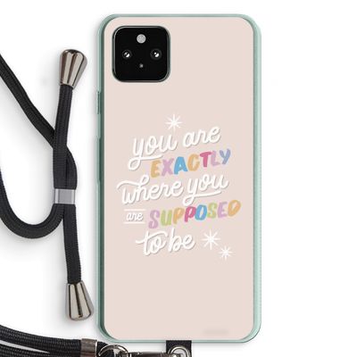 Right Place: Pixel 5a 5G Transparant Hoesje met koord