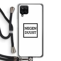 Negenduust vierkant: Samsung Galaxy A12 Transparant Hoesje met koord