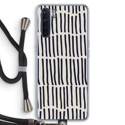 Moroccan stripes: Oppo A91 Transparant Hoesje met koord