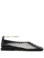 Jil Sander ballerines à détail d'anneau - Noir
