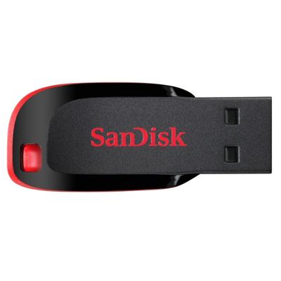 SanDisk Cruzer Blade 16GB USB-sticks Zwart SanDisk Cruzer Blade 16GB USB-sticks Zwart