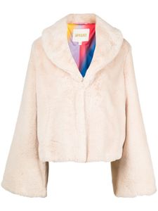 Apparis manteau en fourrure artificielle à col châle - Rose