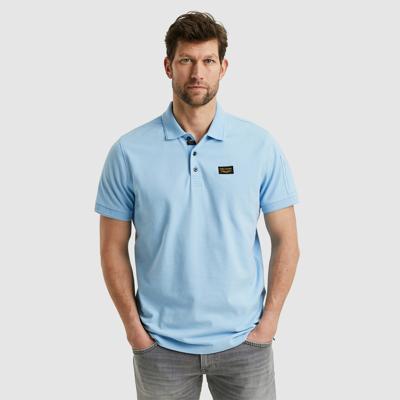 Pme Legend Short Sleeve Polo Cotton Elastan P Poloshirts 5326 - Airy Blue