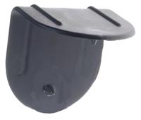 Kunststof hoekbeschermers zwart 22 x 40 mm (max. bandbreedte x vleugelbreedtes) met spike