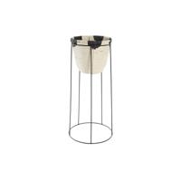 DKD Home Decor Natuurlijk Zwart Metaal Koloniaal Vezel (30 x 30 x 62 cm)