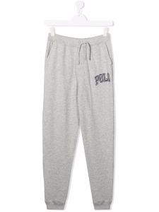 POLO RALPH LAUREN KIDS pantalon de jogging à logo imprimé - Gris