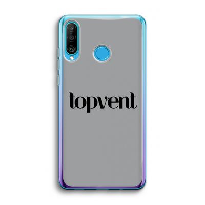 Topvent Grijs Zwart: Huawei P30 Lite Transparant Hoesje