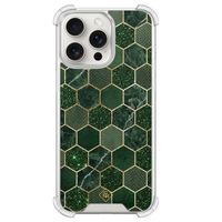 iPhone 15 Pro Max shockproof hoesje - Kubus groen