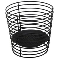 Vuur emmer/vuurkorf Firebasket Spiral - zwart - ijzer - D58 x H60 cm - rond - thumbnail