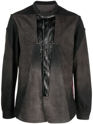 Rick Owens surchemise à design patchwork - Marron