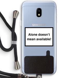 Alone: Samsung Galaxy J3 (2017) Transparant Hoesje met koord
