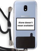 Alone: Samsung Galaxy J3 (2017) Transparant Hoesje met koord