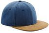 Beechfield CB668 Suede Peak Snapback - Denim Blue - One Size - thumbnail