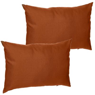 Hesperide Sierkussen - 4x - 30 x 50 cm - bruin - polyester - uv/waterbestendig - binnen/buitenkussen