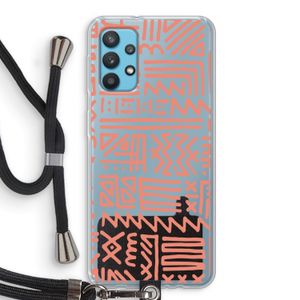 Marrakech Pink: Samsung Galaxy A32 4G Transparant Hoesje met koord