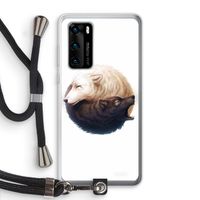Yin Yang Wolves: Huawei P40 Transparant Hoesje met koord