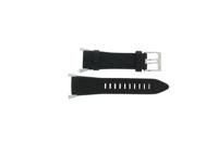 Horlogeband Seiko 7L22-0AS0 / SNL043P2 / 4LJ8JB Leder Zwart 22mm