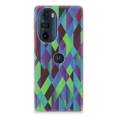 Motorola Edge 30 Pro | TPU Hoesje | Abstract Green Blue