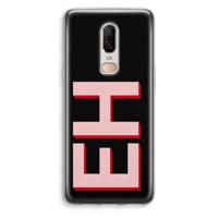 Monogram: OnePlus 6 Transparant Hoesje - thumbnail