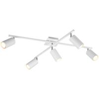 Trion Mary LED Plafondspot 5-lichts Rechthoek Mat Wit Aluminium