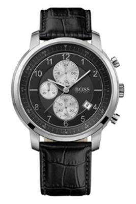Horlogeband Hugo Boss HB-137-1-14-2352 / HB659302320 Leder Zwart 22mm