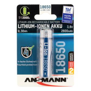 Ansmann 18650 9,36 Wh Speciale oplaadbare batterij 18650 Li-ion 3.7 V 2600 mAh