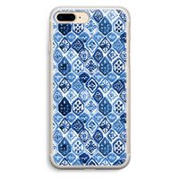 Blauw motief: iPhone 7 Plus Transparant Hoesje