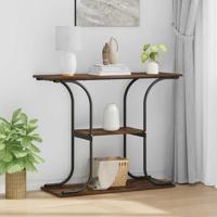 Wandtafel Gerookt eiken 101 x 35 x 80.5 cm Bewerkt hout