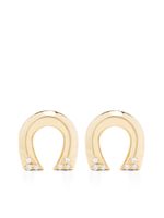 Harwell Godfrey puces d'oreilles Tiny Horseshoe en or 18ct à diamants