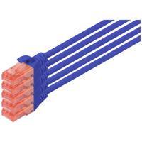 Digitus DK-1617-100-B-5 RJ45 Netwerkkabel, patchkabel CAT 6 U/UTP 10.00 m Blauw 1 stuk(s)