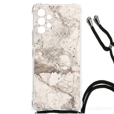 Samsung Galaxy A13 4G Anti-Shock Hoesje Marmer Beige Samsung Galaxy A13 4G Anti-Shock Hoesje Marmer Beige