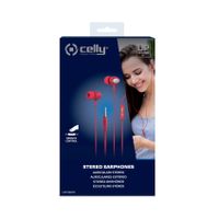 Celly oordopjes UP500 In Ear 3,5 mm audiojack 120 cm rood - thumbnail