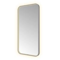 Hotbath &MORE Spiegel direct en indirect LED spiegelverwarming color changing dimbaar met afstandsbediening Geborsteld gunmetal PVD SSQ510BGP