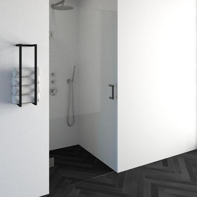 BRAUER Void nisdeur helder glas 90x200 omkeerbaar incl. glascoating PVD RVS-kleurig geborsteld GS-VON1H90200NG